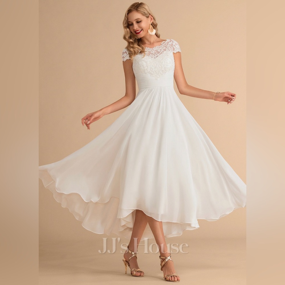 JJs House High Low A-Line Wedding Gown